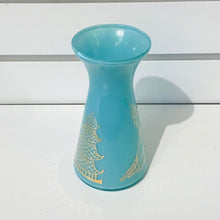 Load image into Gallery viewer, Vintage Turquoise Glass Vase