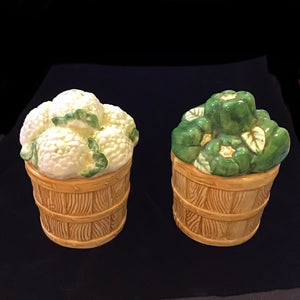 Vintage Veggies in Baskets Salt & Pepper Sets