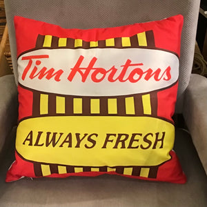 Tim Hortons Theme Throw Pillows