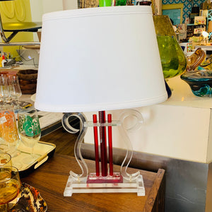 Vintage Lucite Table Lamp