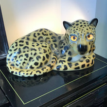 Load image into Gallery viewer, 1956 Leland Claes Ceramic Leopard TV Lamp