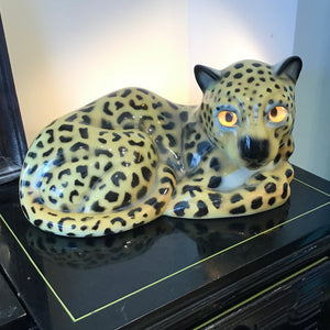 1956 Leland Claes Ceramic Leopard TV Lamp