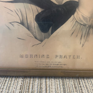 Vintage “Morning Prayer” Framed Print