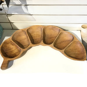 Segmented Wood Snack Dish