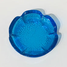 Load image into Gallery viewer, Vintage Blenko Blue Glass Ashtray