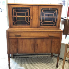 Load image into Gallery viewer, Vintage 1940s Cabinet with Display Hutch