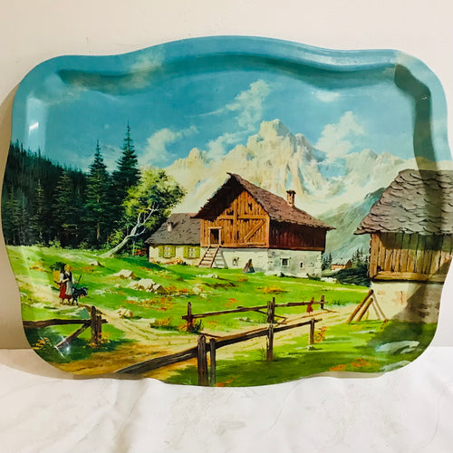 Vintage Italian Alps Tray
