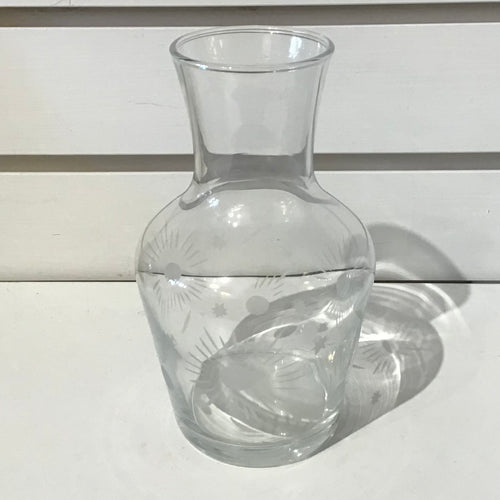 Vintage Celestial Theme Glass Carafe