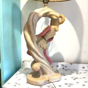1950s Chalkware Figural Lamp