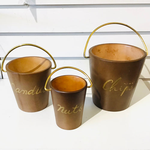 Vintage Nesting Snack Bucket Set
