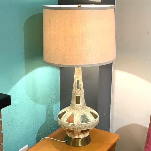 1950s Chalkware Lamp