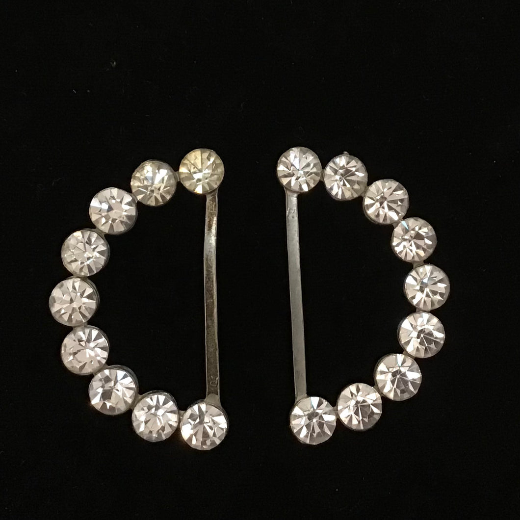 Vintage 2 Piece Rhinestone Belt Slide