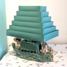 Load image into Gallery viewer, 1950s Chinese Boat TV Lamp with matching Venetian Blind Shade