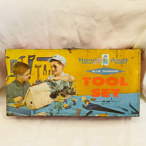 Vintage Handy Andy Blue Diamond Tool Set