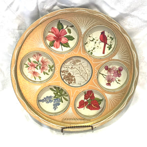Vintage Souvenir US States Trays