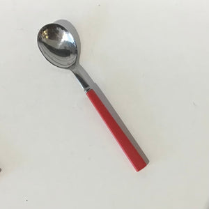Vintage Red & Yellow Handle Flatware