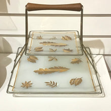 Load image into Gallery viewer, Vintage Libbey Glassware Two Tiered Snack Tray