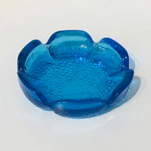 Load image into Gallery viewer, Vintage Blenko Blue Glass Ashtray