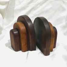Load image into Gallery viewer, Art Deco Wooden Bookends