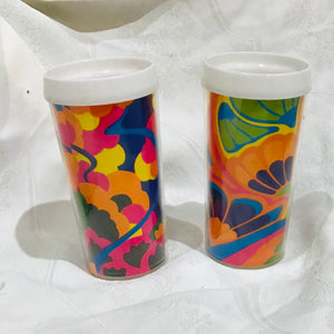 1970s Dayglo Thermal Tumbler Pair