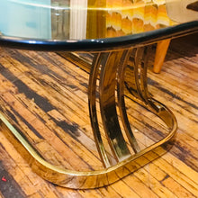 Load image into Gallery viewer, 1980s Brass &amp; Glass Coffee Table