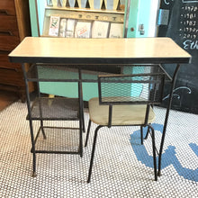 Load image into Gallery viewer, 1950s Metal Mesh Desk &amp; Matching Chair