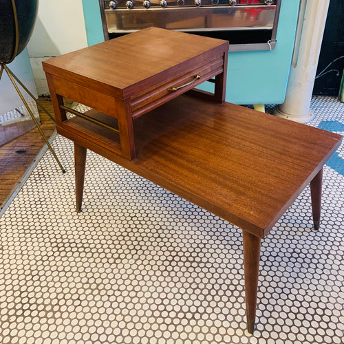 1950s Mahogany Step Side Table