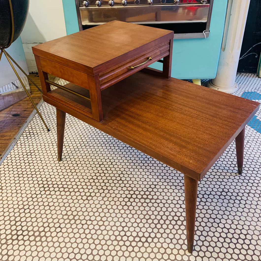 1950s Mahogany Step Side Table