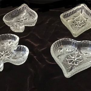 Set of 4 Card Suit Candy Dishes