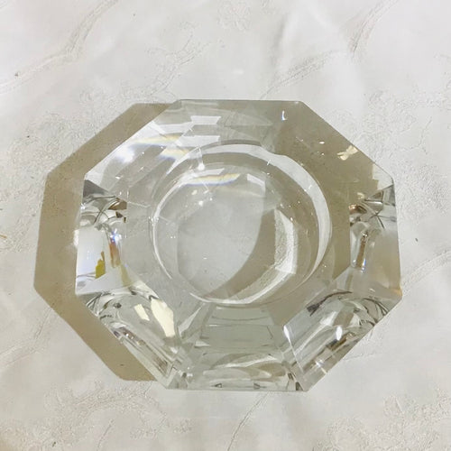 Vintage Crystal Glass Ashtray