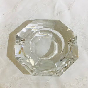 Vintage Crystal Glass Ashtray