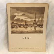 Load image into Gallery viewer, 1951 Ile De France Paquebot Menus