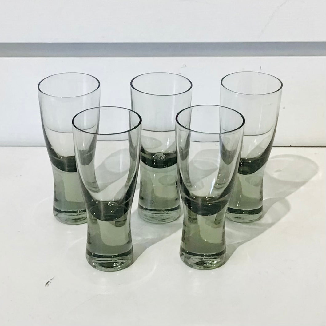 Set of 5 Holmgaard Canada Smoke Liqueur Glasses