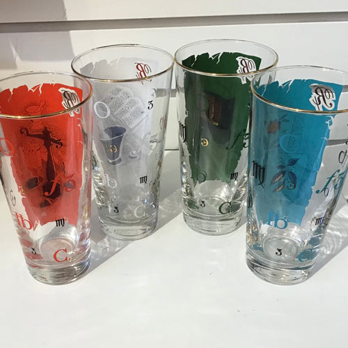 Libbey Apothecary Theme Highball Glasses