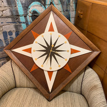 Load image into Gallery viewer, Vintage Starburst Wall Clock