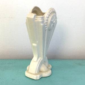 Vintage White Ceramic Vase