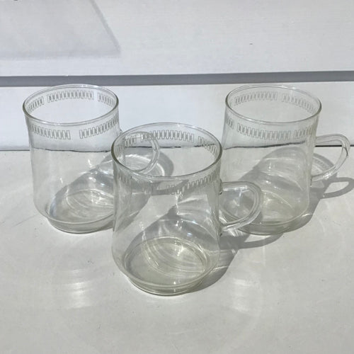 Set of 3 Schott Glass Coffee Cups