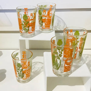 Set of 5 Vintage Shot Glasses