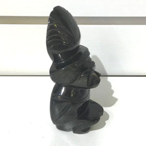 Souvenir Black Carved Stone Aztec/Mayan Figurine