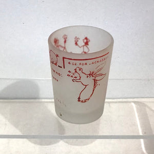 Vintage Canadian Drinking Game Novelty Shotglass