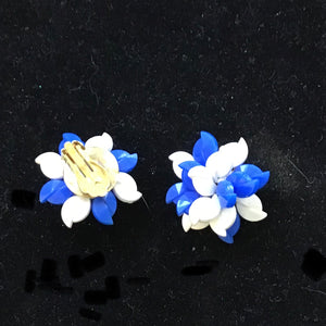 Vintage Clip On Cluster Earrings