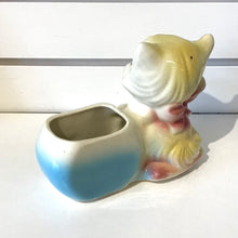 Load image into Gallery viewer, 1950s American Bisque Cat &amp; Fishbowl Planter