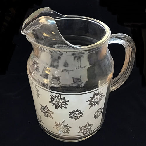 Atomic Snowflake Glass Pitcher