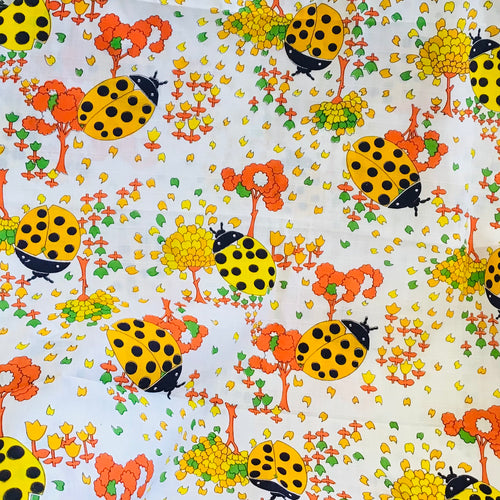1970s Ladybug Fabric