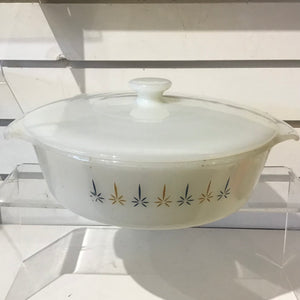Fire King Candle Glow Casserole Dish