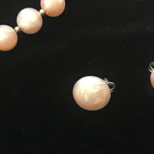 Load image into Gallery viewer, Pink Beaded Necklace with Matching Clip On Earrings