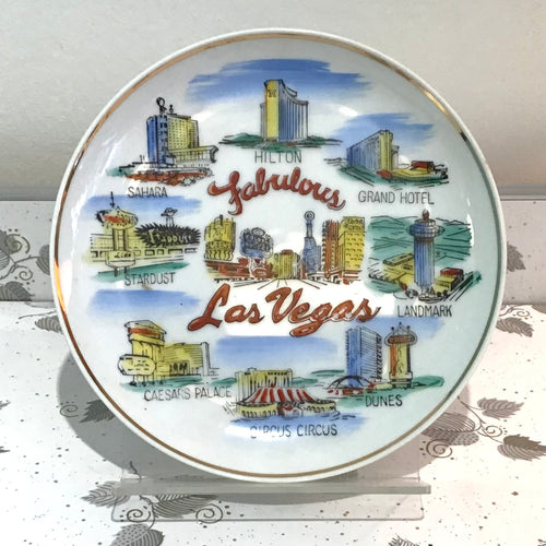 Vintage Las Vegas Souvenir Plate