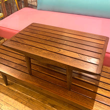 Load image into Gallery viewer, Vintage Slat Wood Coffee &amp; End Tables