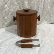 Load image into Gallery viewer, Danish Teak Ice Bucket with Tongs