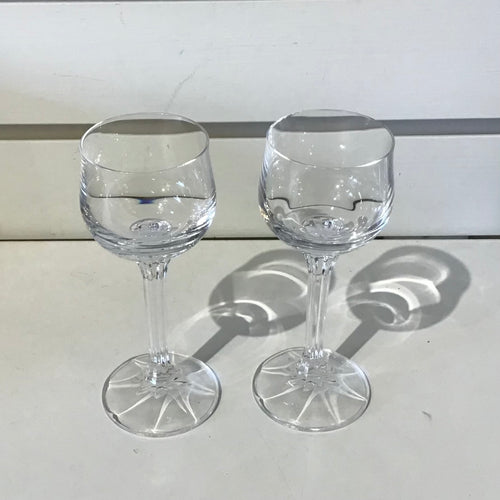 Pair of Bohemia Crystal Sherry Glasses